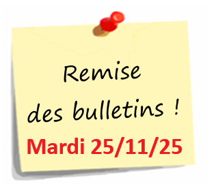 Remise des bulletins du 1er trimestre 2025/2026