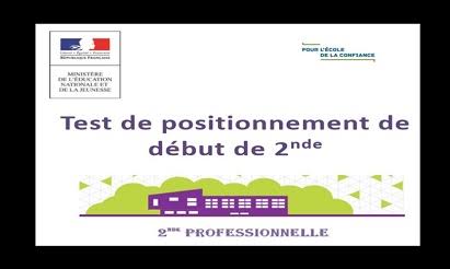 Tests de positionnement en seconde 2026/2027